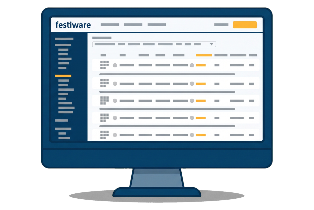 Produktansicht: Ticketing in festiware